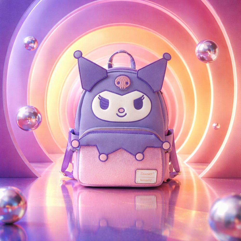 Kuromi Loungefly Lilac Sequined Dreams Mini Backpack